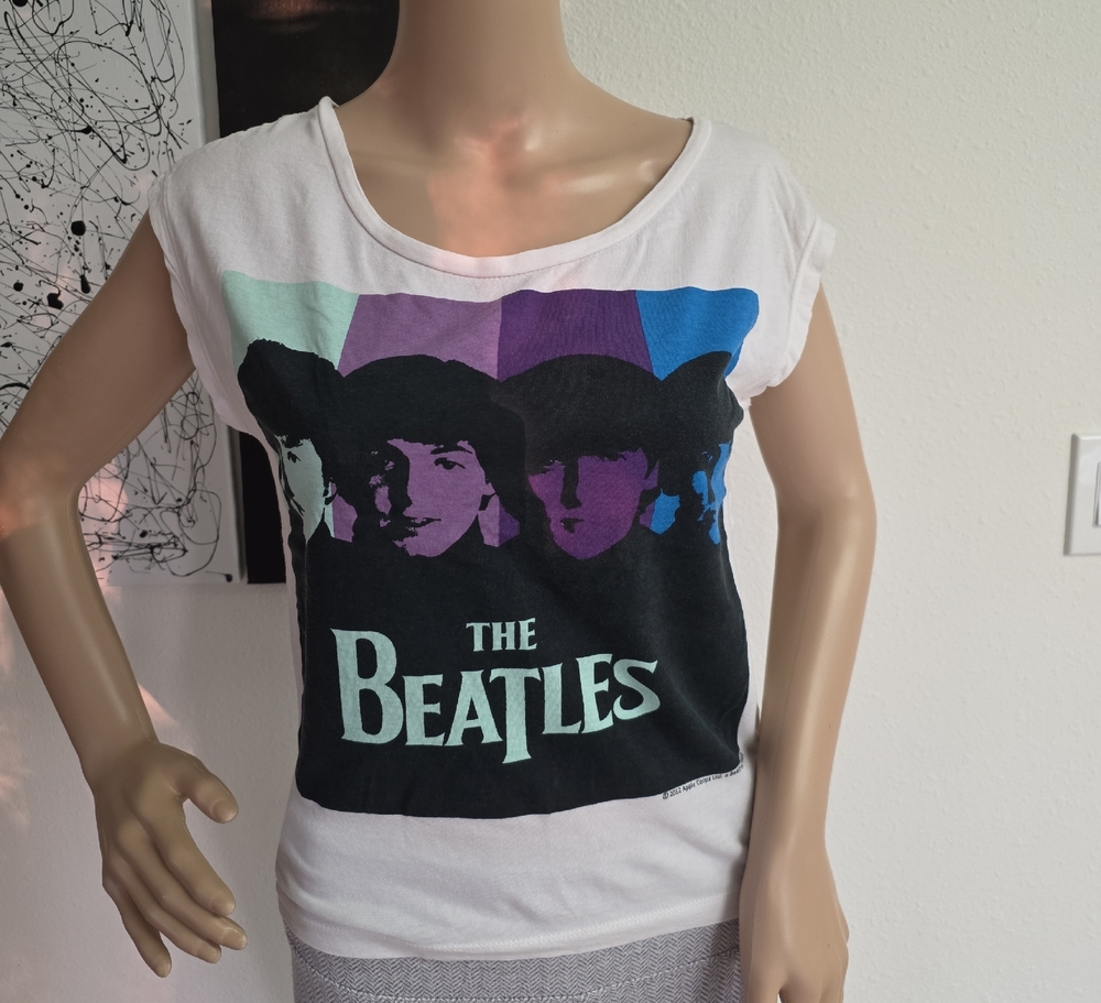 Divided Colorful Graphic Tee The Beatles Band Shirt